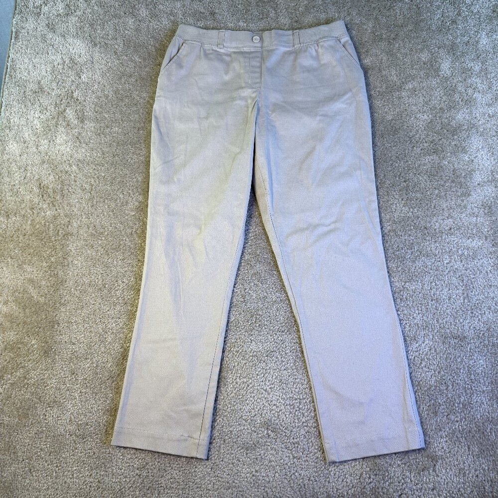 Izod Teen Size 16.5 Approved Schoolwear Khaki Stretch Skinny Begging Pants F339